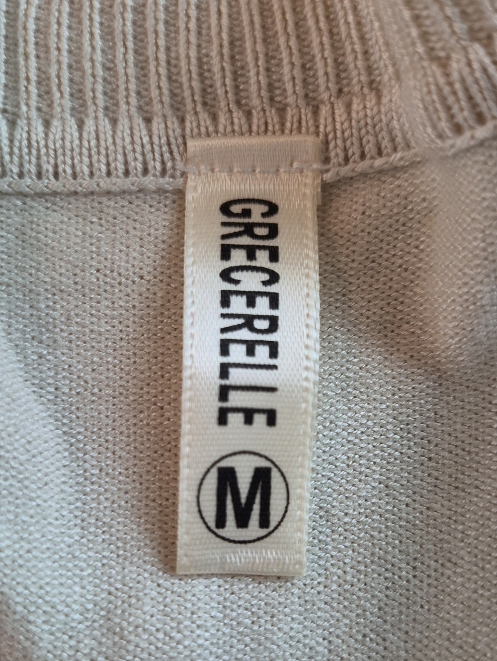 Grecerelle Button Front Cardigan Cream Size M - Picture 4 of 7